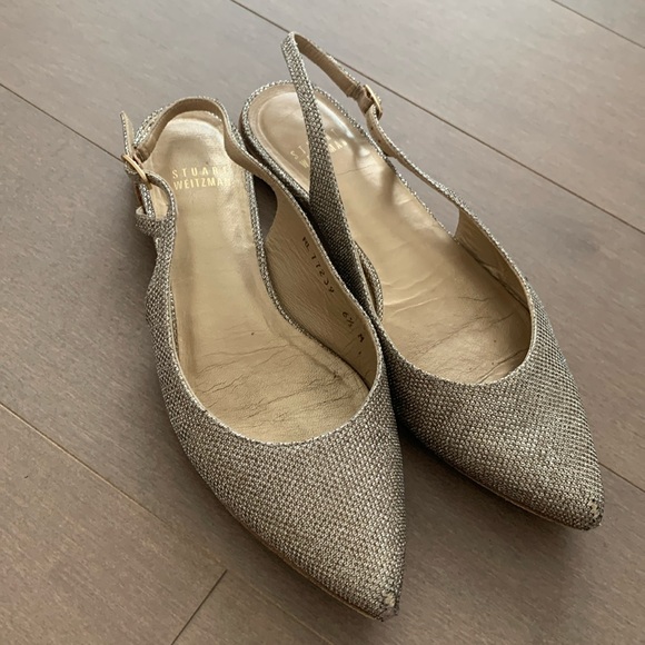 STUART WEITZMAN Glitter Slingback Flats - Picture 2 of 11